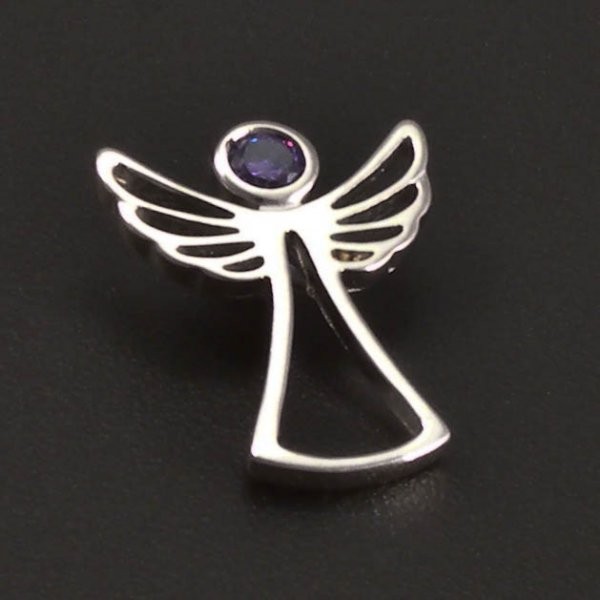 Goldpoint Stříbrný přívěsek anděl s ametystem Varianta: stříbrný přívěs