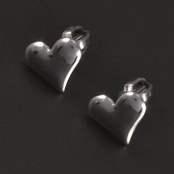 Goldpoint Stříbrné náušnice lesklá srdíčka 6108 Varianta: stříbrné náušnice