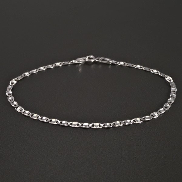 Goldpoint Stříbrný náramek vybrušovaný Váha: 1.18 g, Délka: 17 cm