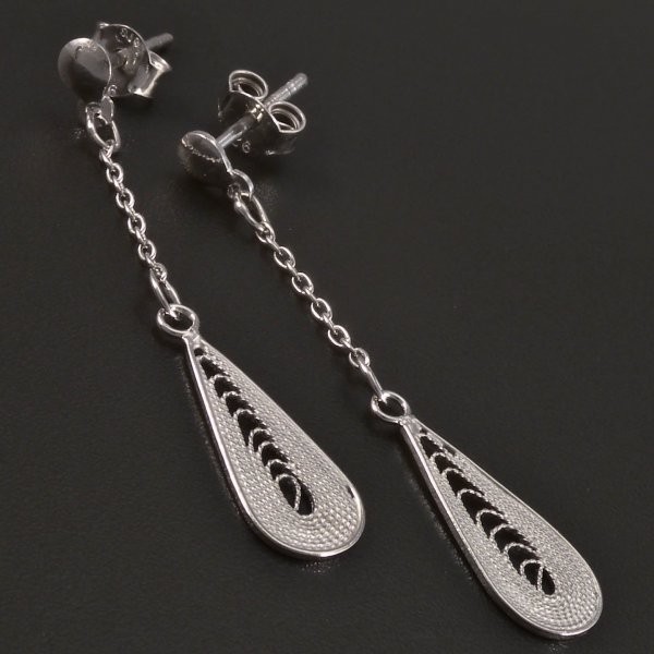 Goldpoint Visací stříbrné náušnice na puzetu Varianta: stříbrné náušnice