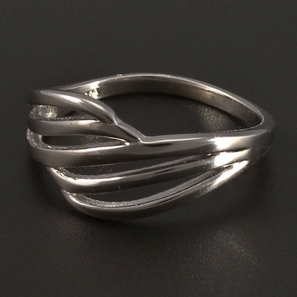 Goldpoint Celostříbrný prsten tvar vlnek Velikost: 52