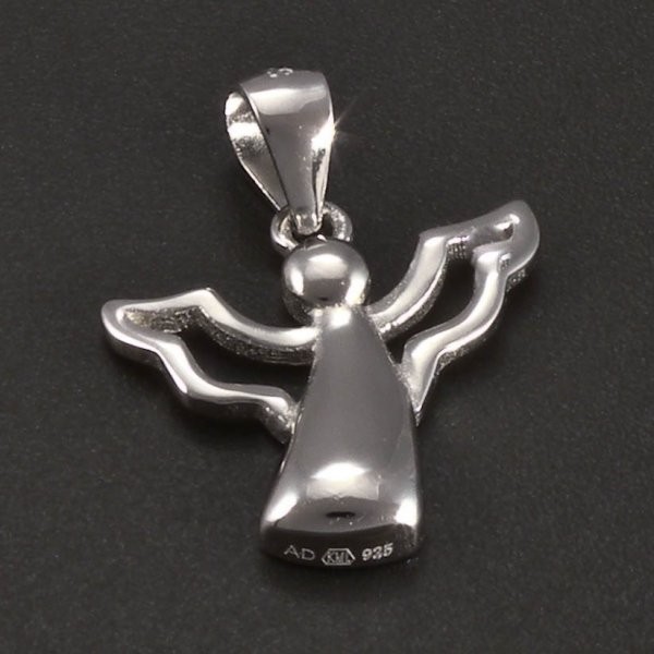Goldpoint Lesklý stříbrný přívěsek anděl Varianta: stříbrný přívěs