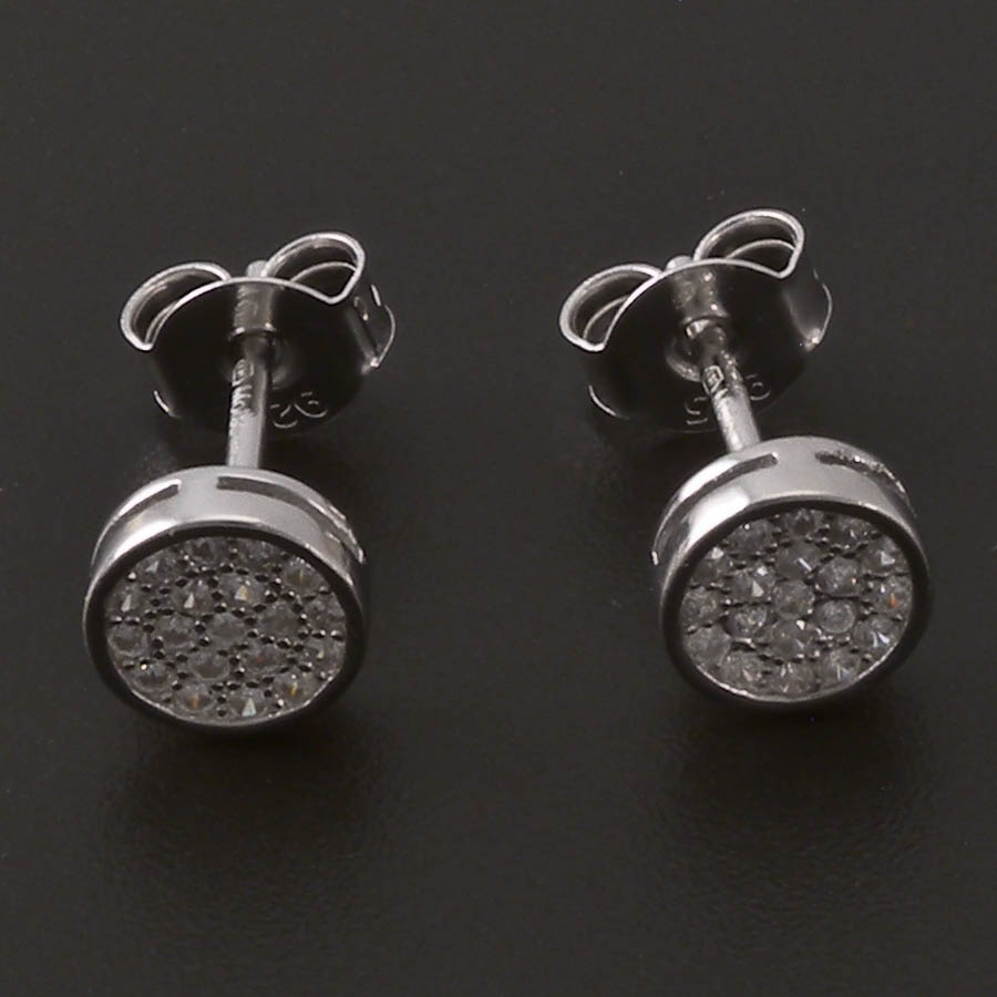 Goldpoint Stříbrné náušnice pecky drobné zirkony Váha: 1.00 g