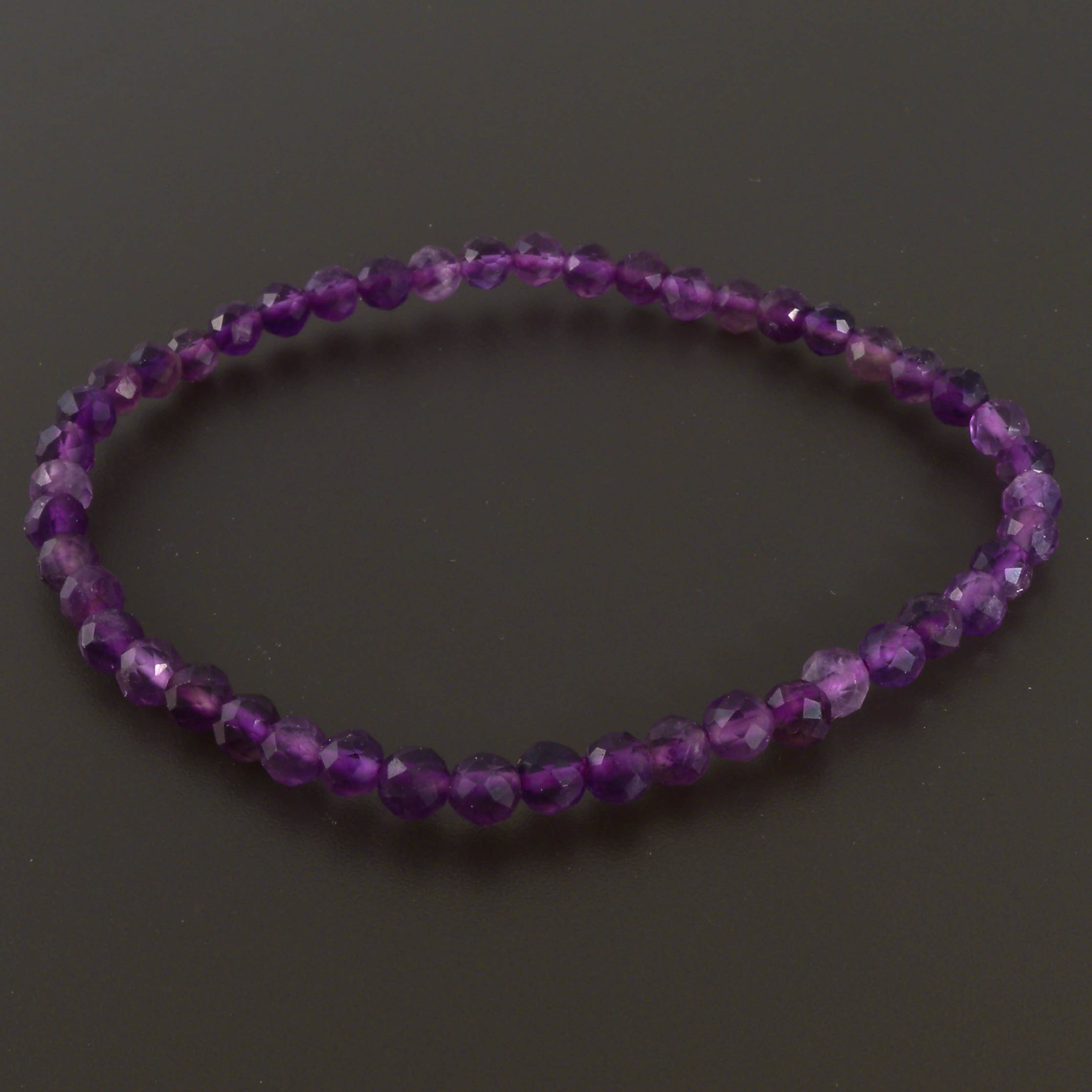 Goldpoint Korálkový náramek Ametysty Délka: 18 cm