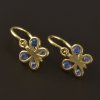Zlaté dětské náušnice světlemodrý motýlek 4825 č. 1
