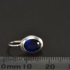 Náušnice z bílého zlata oválný modrý safír 6301 č. 3