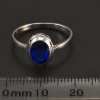 Prsten z bílého zlata modrý safír 6303 č. 2