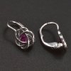 Bílé zlato dívčí náušnice červené 6373 č. 2