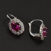 Náušnice z bílého zlata s rubínem 6675 č. 2