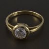 Zlatý zásnubní prsten s kulatým zirkonem 5545 č. 1