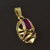 Zlatý přívěsek rubín oválný tvar 4673 č. 1