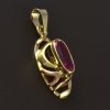 Zlatý přívěsek rubín oválný tvar 4673 č. 2