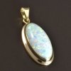 Zlatý přívěsek bílý oválný opál 5816 č. 1