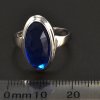 Prsten z bílého zlata oválný safír 6304 č. 2