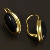 Zlaté náušnice s černým onyxem 7003 č. 2