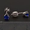Zlaté náušnice s modrým kamenem 7013 č. 3