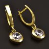 Náušnice zlaté s bílým zirkonem 7179 č. 2