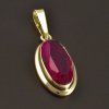 Rubínový zlatý přívěs ve tvaru oválu 7565 č. 1