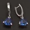 Náušnice s trojúhelníkovým modrým akvamarinem 7874 č. 2