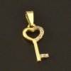 Přívěsek zlatý lesklý klíč 3051 č. 1