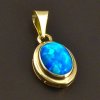 Přívěs ze žlutého zlata s modrým opálem 8064 č. 1