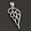 Stříbrný přívěšek andělské křídlo se zirkony č. 1