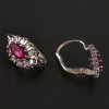 Náušnice s rubínem z bílého zlata 3338 č. 2