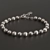 Stříbrný náramek s lesklými a matnými kuličkami č. 1