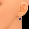 Náušnice s trojúhelníkovým modrým safírem č. 6