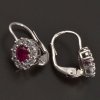 Náušnice s rubínem a zirkony č. 2