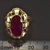 Zlatý prsten s oválným rubínem č. 2