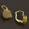 Kulaté zlaté náušnice se zirkony č. 2