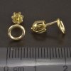 Zlaté náušnice kroužky na šroubek č. 3