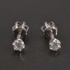 Náušnice pecky se zirkony bílé zlato č. 1