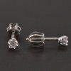 Náušnice pecky se zirkony bílé zlato č. 2