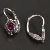 Dívčí náušnice bílé zlato s rubíny č. 2
