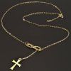 Zlatý náhrdelník nekonečno a křížek č. 1