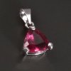 Přívěsek bílé zlato synt. rubín č. 1