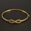 Zlatý pevný náramek s nekonečnem č. 1