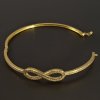 Zlatý pevný náramek s nekonečnem č. 2