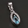 Stříbrný přívěsek synt. akvamarín č. 1