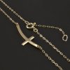 Zlatý náhrdelník s křížkem naležato č. 2