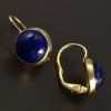 Zlaté náušnice lapis lazuli modré č. 2