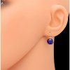 Zlaté náušnice lapis lazuli modré č. 4