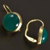 Zlaté náušnice zelený chryzopras č. 2