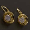 Zlaté kulaté náušnice se zirkony č. 1
