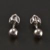 Pecky jednoduché stříbrné náušnice č. 1