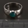 Prsten bílé zlato chryzopras č. 2