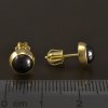 Zlaté náušnice černý onyx č. 3