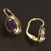 Zlaté náušnice ametyst mugle č. 2
